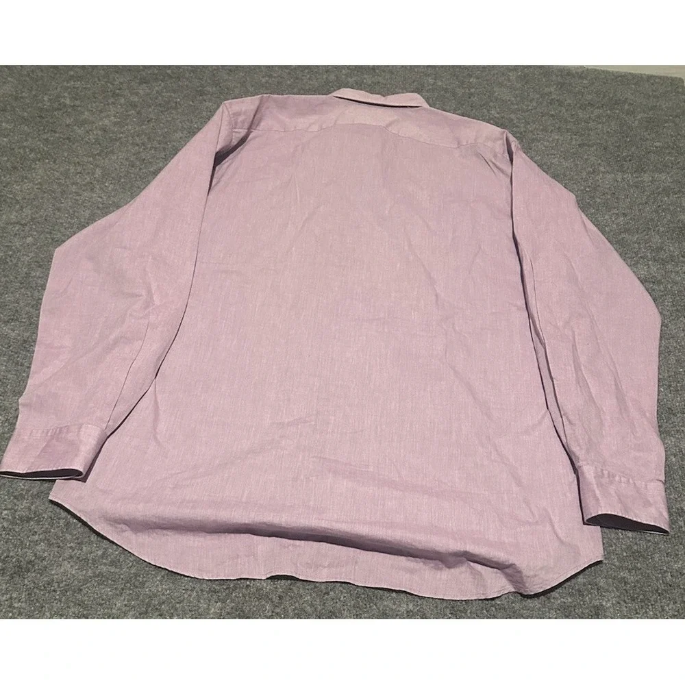 VTG Polo Ralph Lauren Men's L Purple Button Java Workshirt Cotton Fits Bigger
